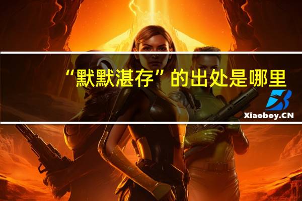 “默默湛存”的出处是哪里