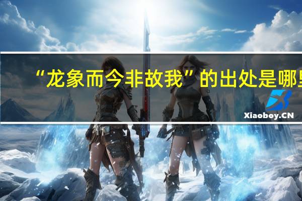 “龙象而今非故我”的出处是哪里