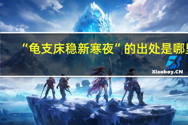 “龟支床稳新寒夜”的出处是哪里