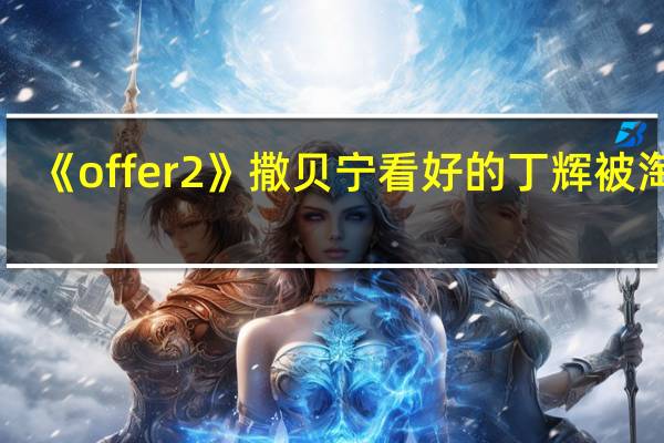 《offer2》撒贝宁看好的丁辉被淘汰，为何说普通人不必为他难过