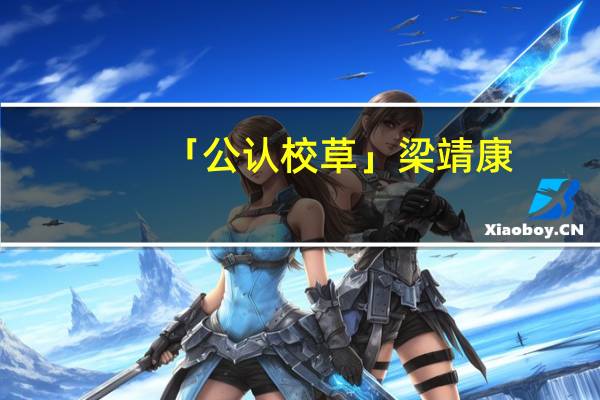 「公认校草」梁靖康，为什么说他是最帅的「IT理工男」