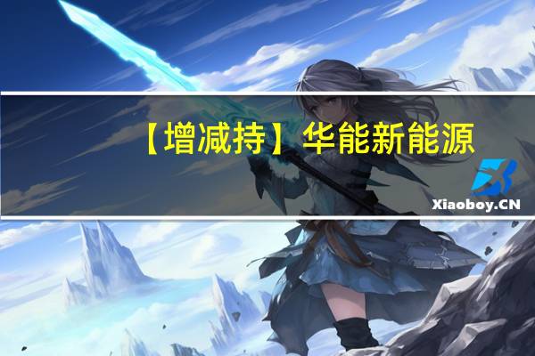 【增减持】 华能新能源(00958.HK)获Wellington Management Group增持763.65万股