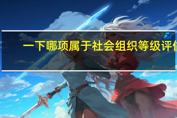 一下哪项属于社会组织等级评估
