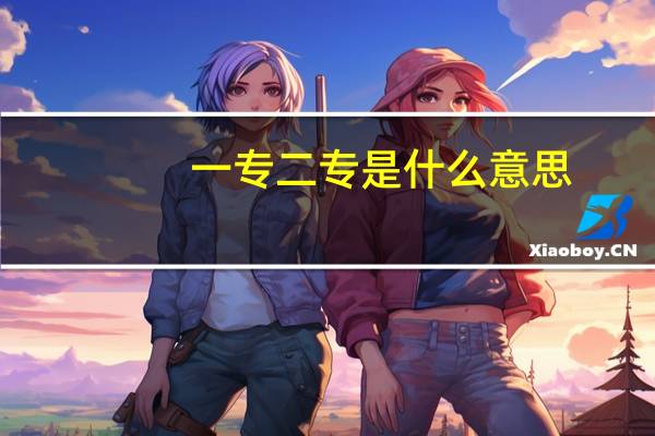 一专二专是什么意思