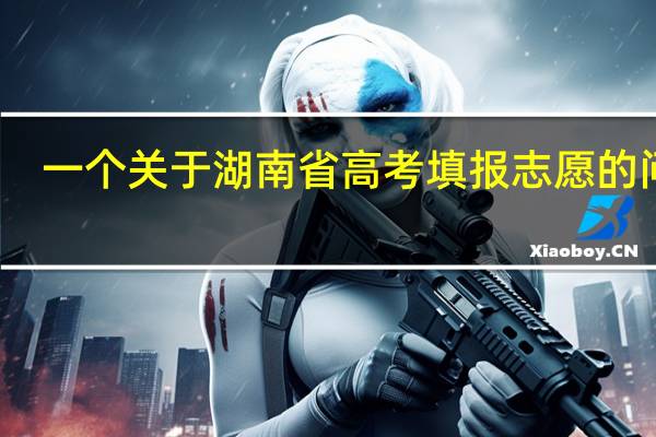 一个关于湖南省高考填报志愿的问题