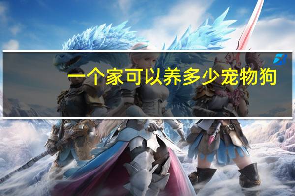 一个家可以养多少宠物狗