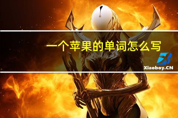 一个苹果的单词怎么写
