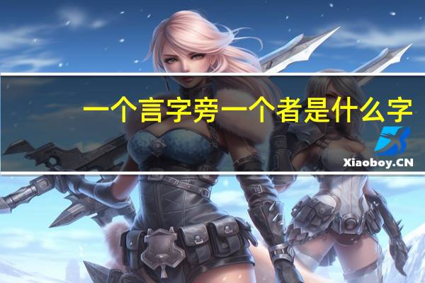 一个言字旁一个者是什么字