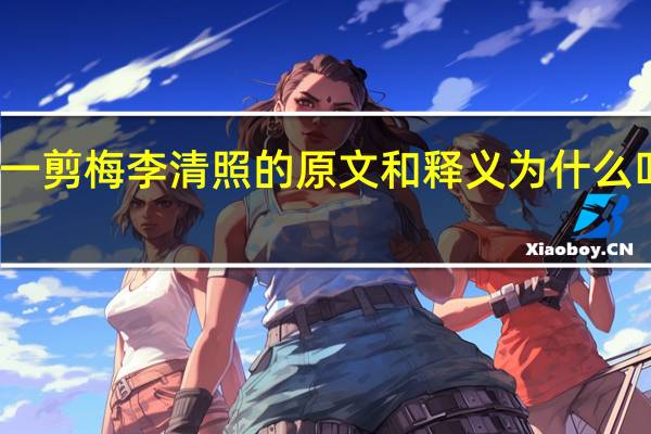 一剪梅李清照的原文和释义为什么叫兰舟