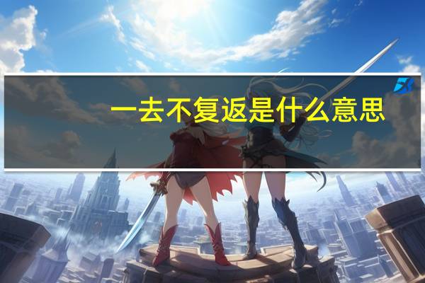 一去不复返是什么意思