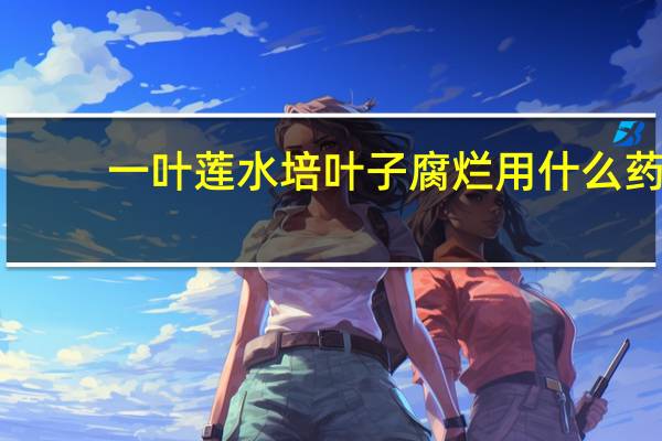 一叶莲水培叶子腐烂用什么药