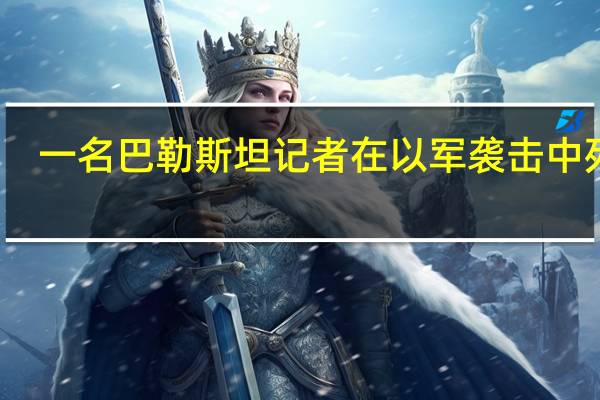 一名巴勒斯坦记者在以军袭击中死亡