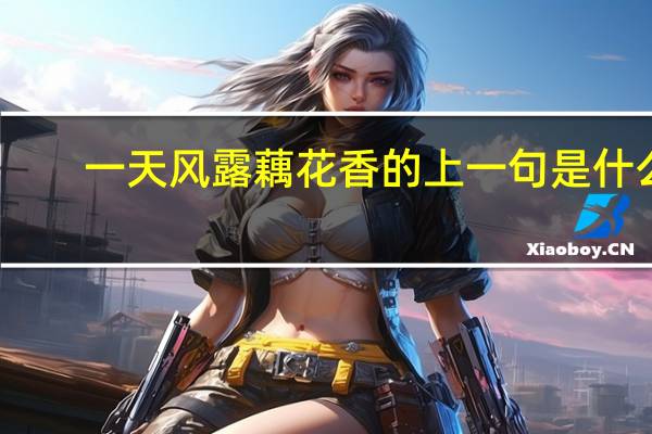 一天风露藕花香的上一句是什么