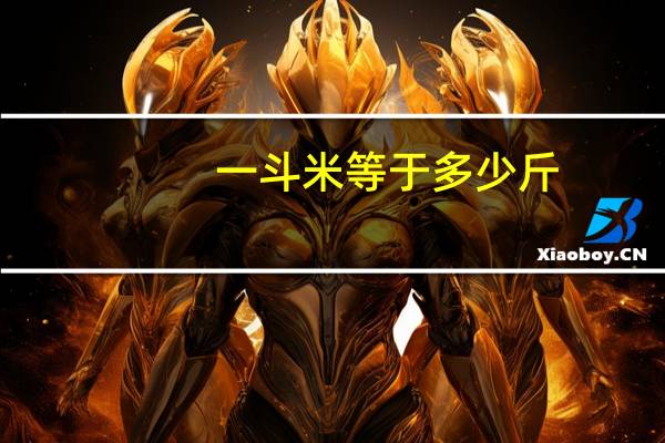 一斗米等于多少斤
