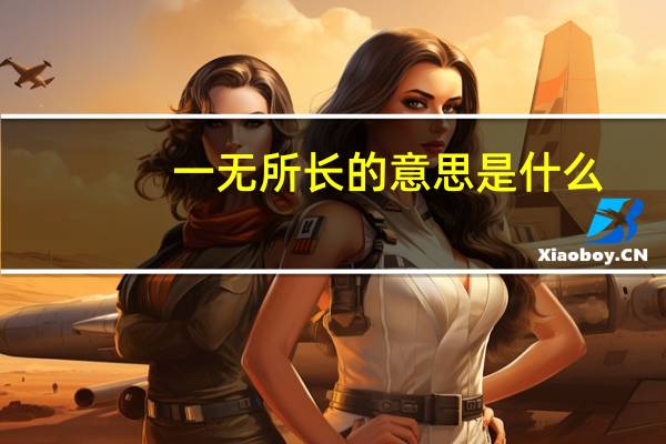 一无所长的意思是什么
