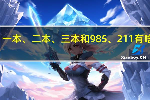 一本、二本、三本和985、211有啥区别