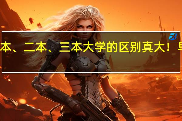 一本、二本、三本大学的区别真大！早点清醒，趁早努力吧！