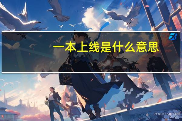 一本上线是什么意思