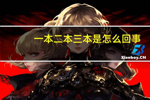 一本二本三本是怎么回事