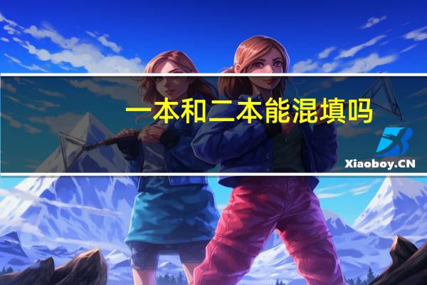 一本和二本能混填吗