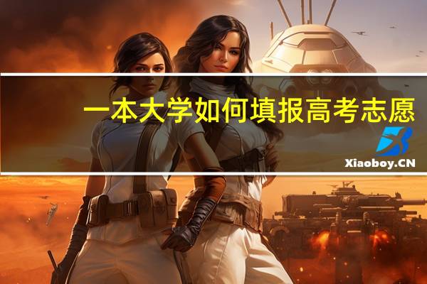 一本大学如何填报高考志愿