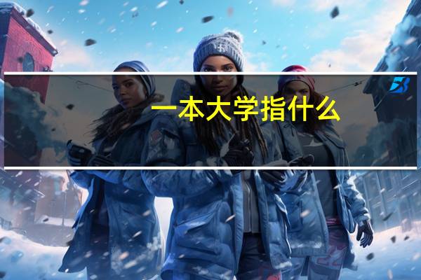 一本大学指什么