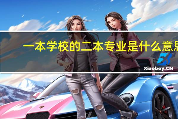 一本学校的二本专业是什么意思