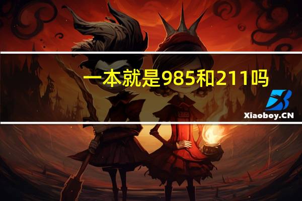 一本就是985和211吗