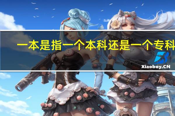 一本是指一个本科还是一个专科啊