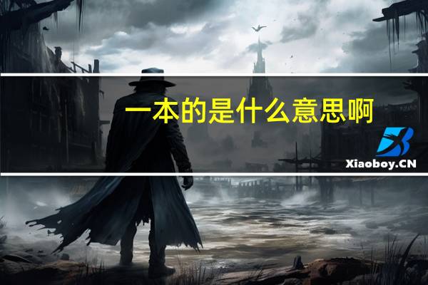 一本的是什么意思啊