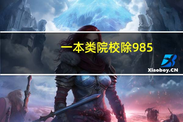 一本类院校除985，211.重点大学有哪些