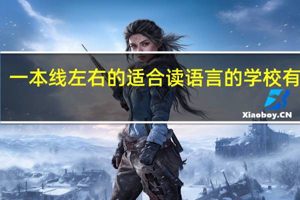 一本线左右的适合读语言的学校有哪些