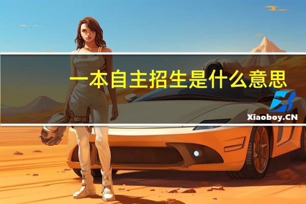 一本自主招生是什么意思