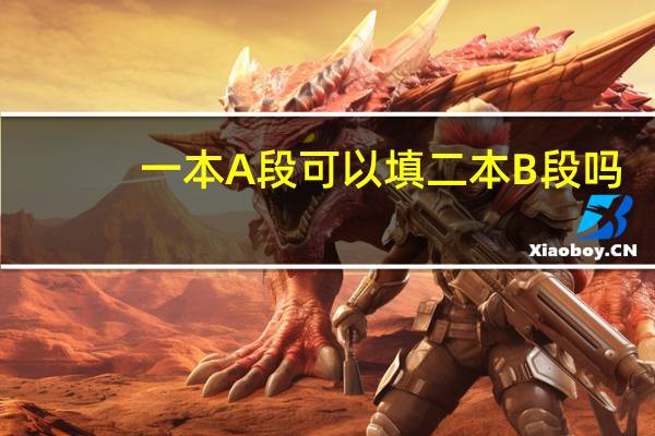 一本A段可以填二本B段吗