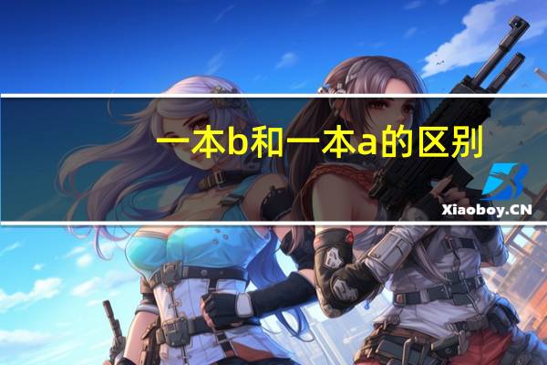 一本b和一本a的区别