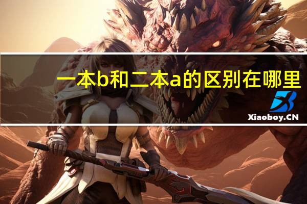 一本b和二本a的区别在哪里