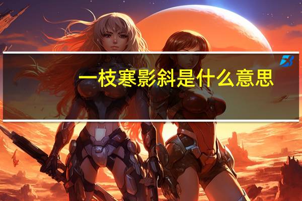 一枝寒影斜是什么意思