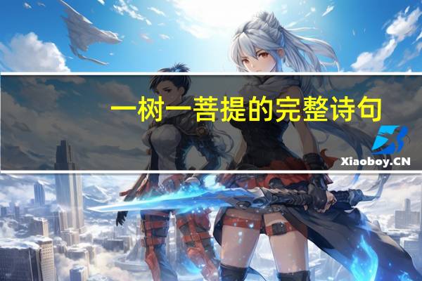 一树一菩提的完整诗句