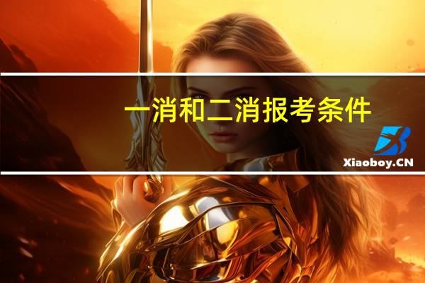 一消和二消报考条件