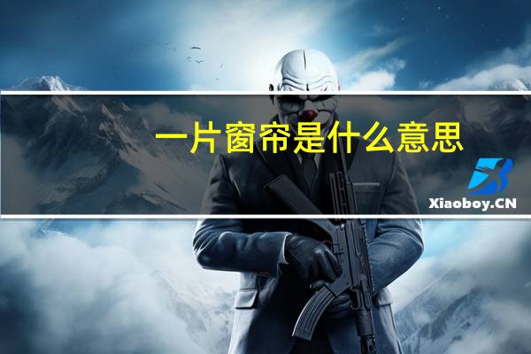 一片窗帘是什么意思
