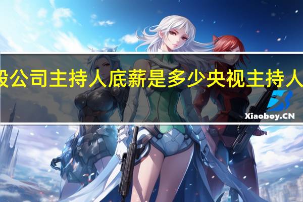 一般公司主持人底薪是多少 央视主持人工资多少