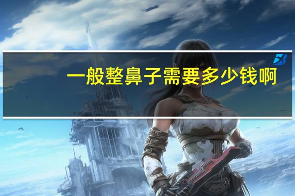 一般整鼻子需要多少钱啊？男性整鼻子大概多少