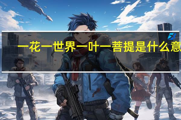 一花一世界一叶一菩提是什么意思