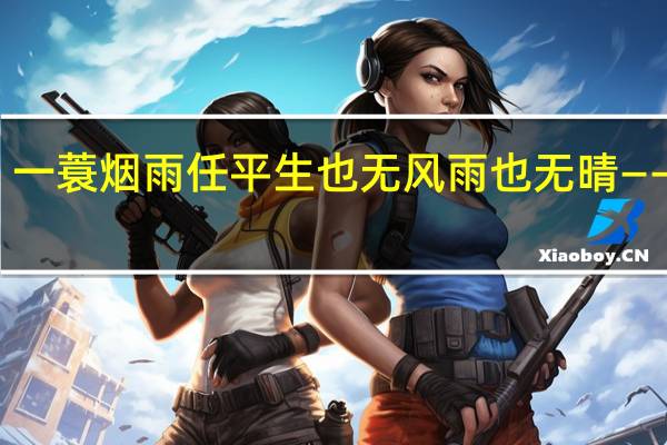 一蓑烟雨任平生 也无风雨也无晴 ――苏轼（一蓑烟雨任平生 也无风雨也无晴 的意思）