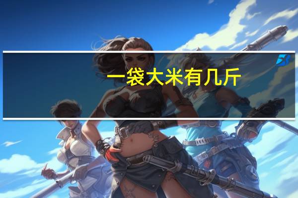 一袋大米有几斤