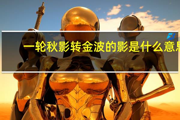 一轮秋影转金波的影是什么意思