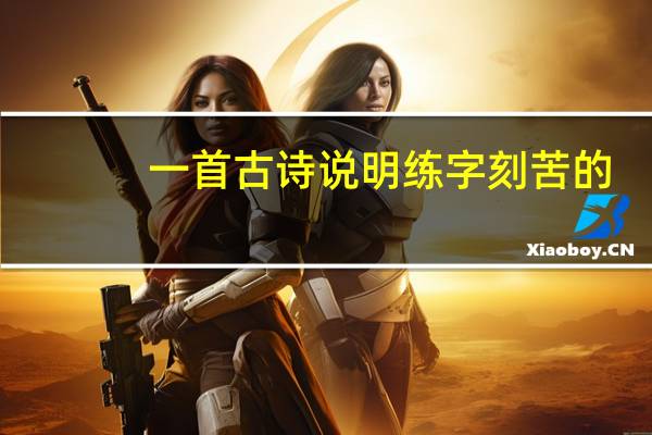 一首古诗说明练字刻苦的