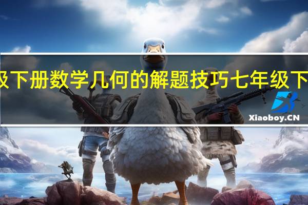 七年级下册数学几何的解题技巧 七年级下册数学试题