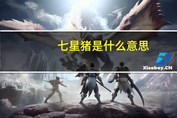 七星猪是什么意思
