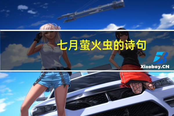 七月萤火虫的诗句